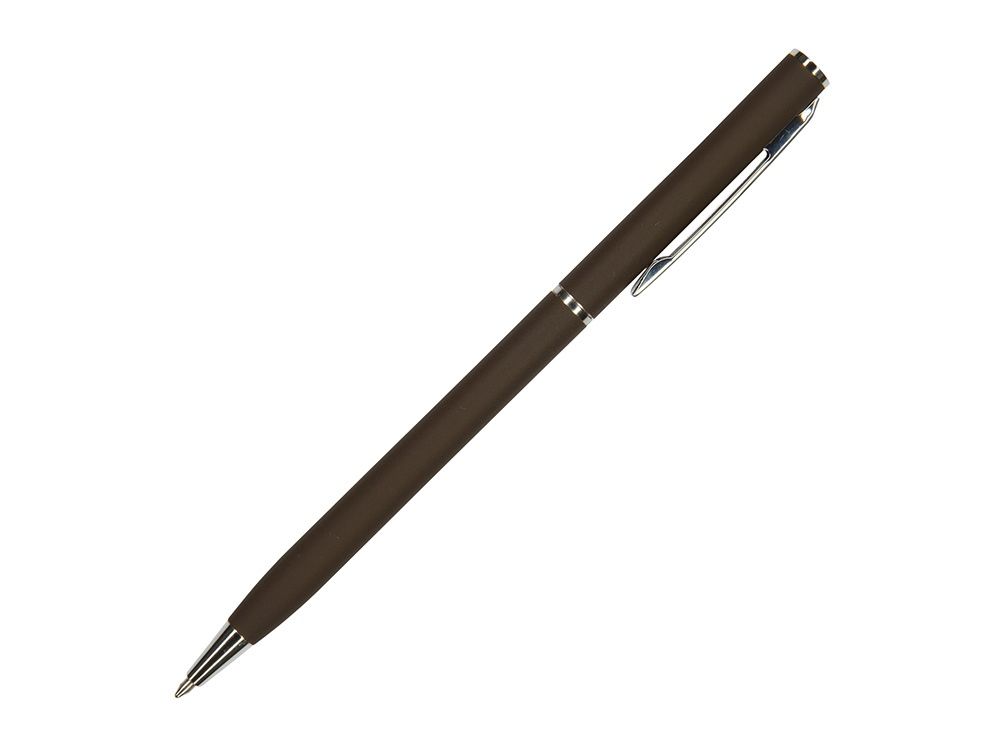 Ручка шариковая автоматическая BrunoVisconti® "PALERMO" цвет корпуса коричневый, soft-touch, 0.7 мм