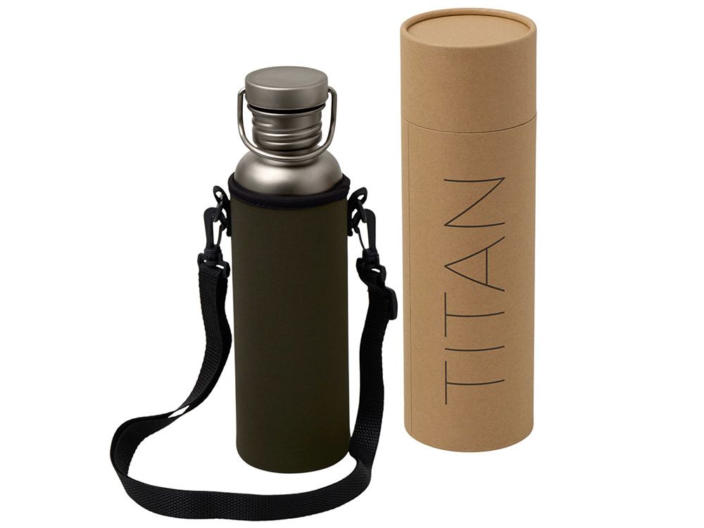 Бутылка для воды из титана "Titan", 750ml, темно-серый