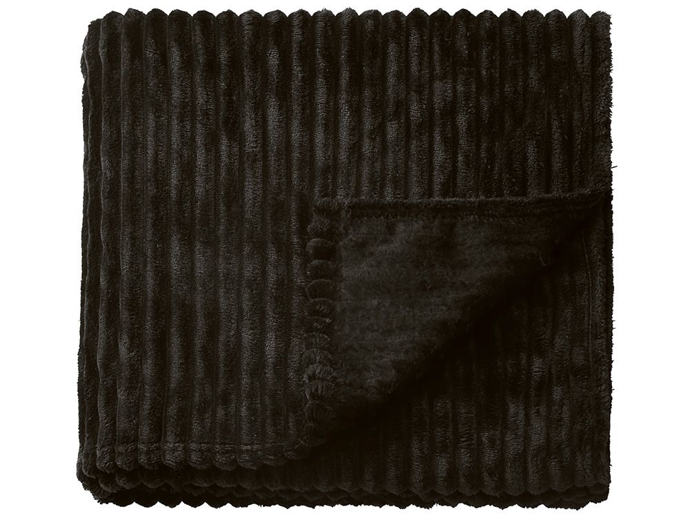 Плед Wave флисовый, черный