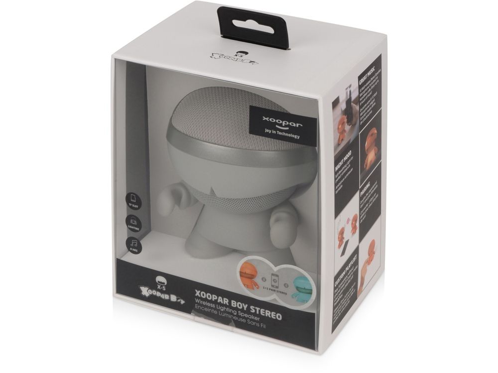 Портативная колонка X5 XOOPAR BOY STEREO, серебристый