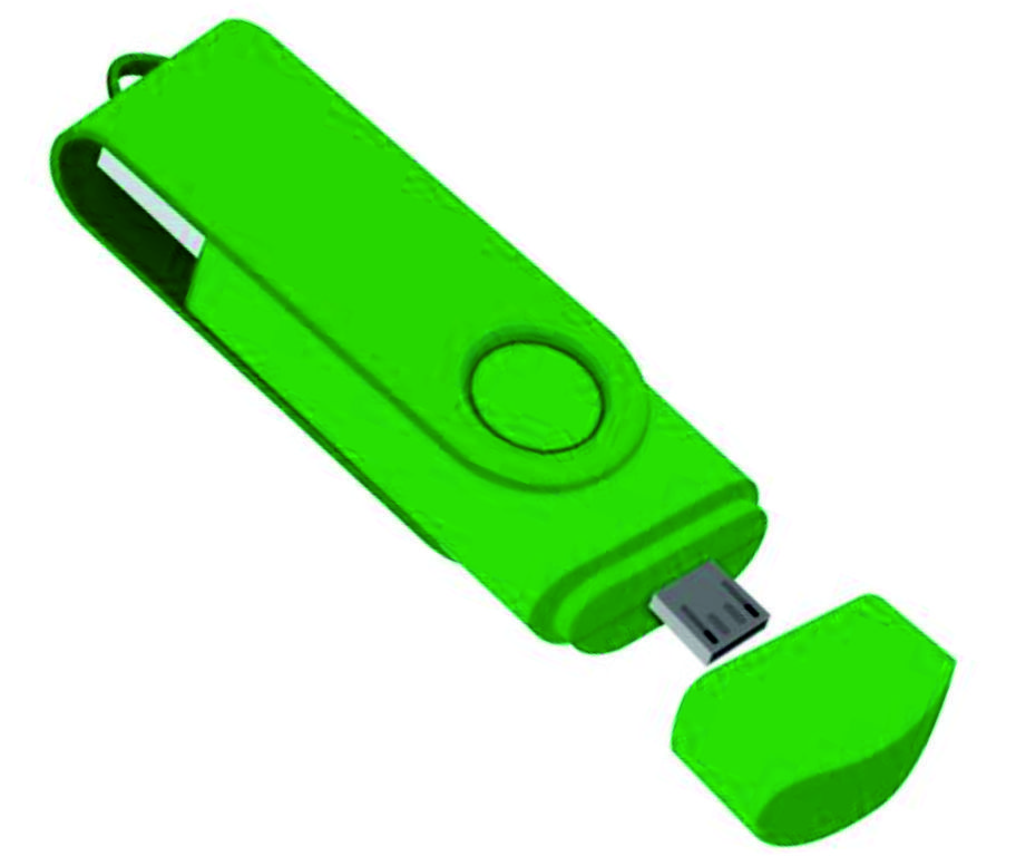 Флеш накопитель USB 2.0 Twister Smart 16GB, пластик Софт Тач/металл