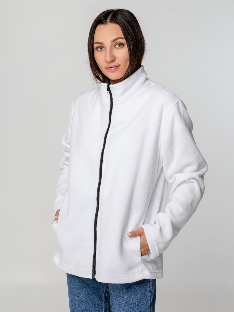 Куртка флисовая унисекс Manakin, белая, размер XS/S