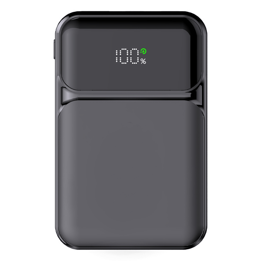 Внешний аккумулятор (powerbank) «Lumen», софт тач, 10 000 mAH, с тремя зарядными шнурами, 22,5W super fast charge, Power Delivery (PD) 20W (dfnn), QC3.0