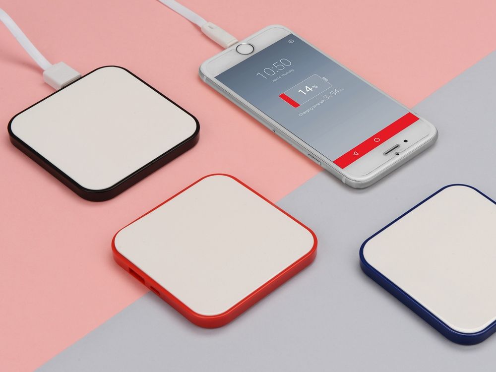 Портативное зарядное устройство (power bank) "Квадрум", 2600 mAh, черный