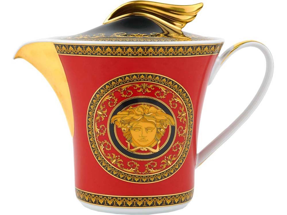 Чайник Versace «Medusa», красный/золотистый (Р)