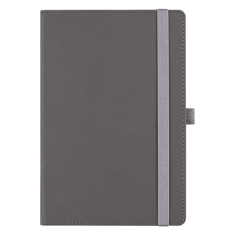 Ежедневник Alfa Note Pasu А5, серый/серый,  недатированный, в твердой обложке