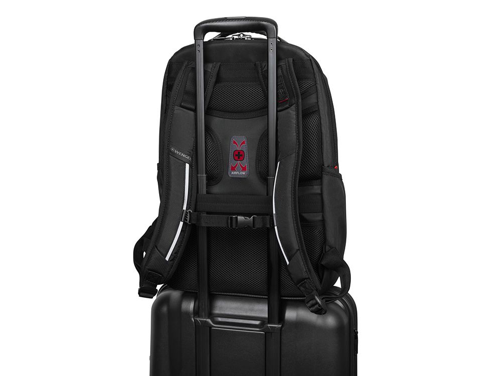 Рюкзак WENGER Cosmic 17", чёрный, переработанный ПЭТ/ПВХ/полиэстер, 34 x 23 x 49 см, 30 л