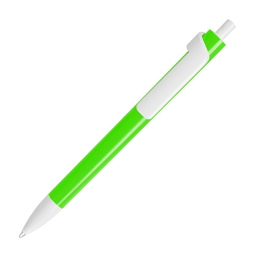 FORTE NEON, ручка шариковая, неоновый зеленый/белый, пластик