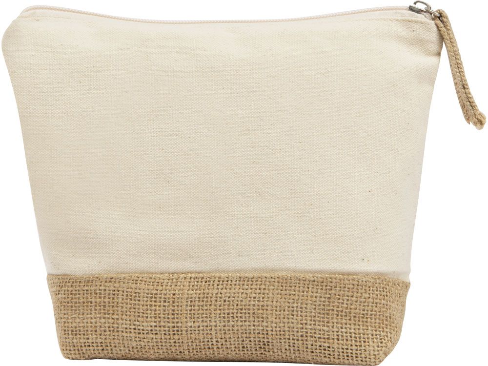 Косметичка "Jute" из хлопка и джута, натуральный