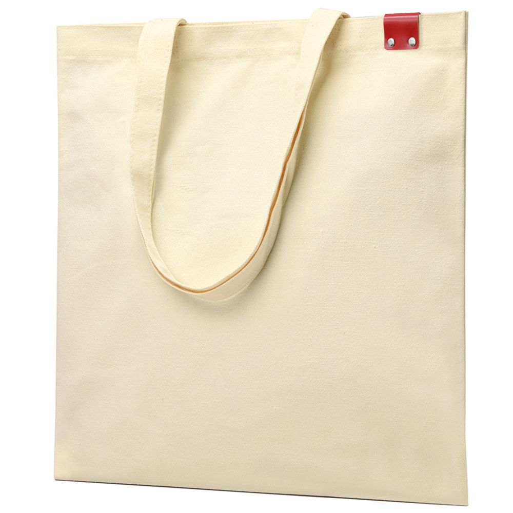 Сумка для покупок IVORY 325 г/м² с PU нашивкой, красный