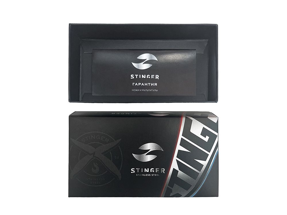Мультитул Stinger, 100x45 мм, 11 функций, сталь, серебристый, в комплекте нейлоновый чехол
