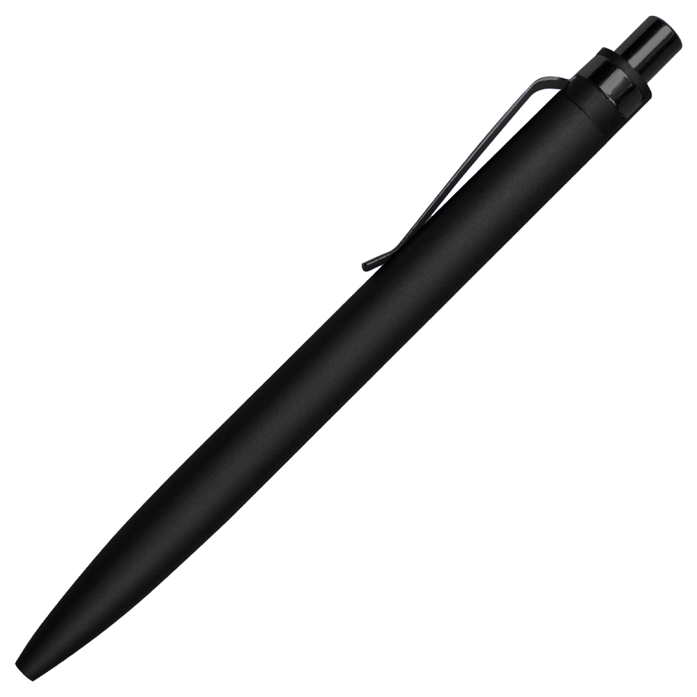 Ручка шариковая Shine Ray Soft touch алюминиевая, черная