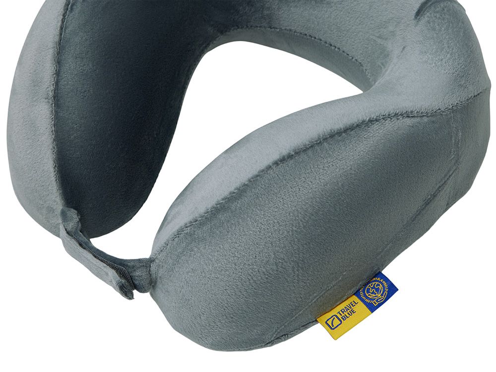 Подушка для путешествий с эффектом памяти Travel Blue Tranquility Pillow, увеличенная (212), цвет серый