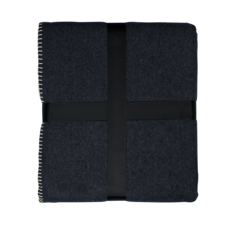 Плед  "Твин" двусторонний, синий/белый,  130х150 см; плотность 350 г/м2