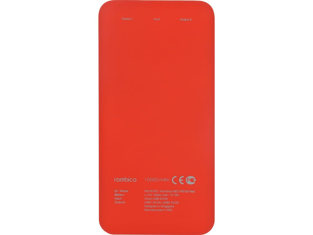 Внешний аккумулятор Rombica NEO PB100 Red, красный