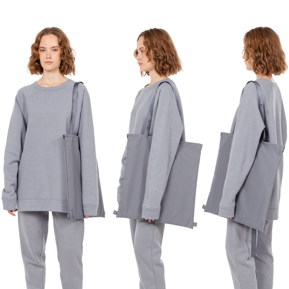 Шопер B3, серый с серыми ручками