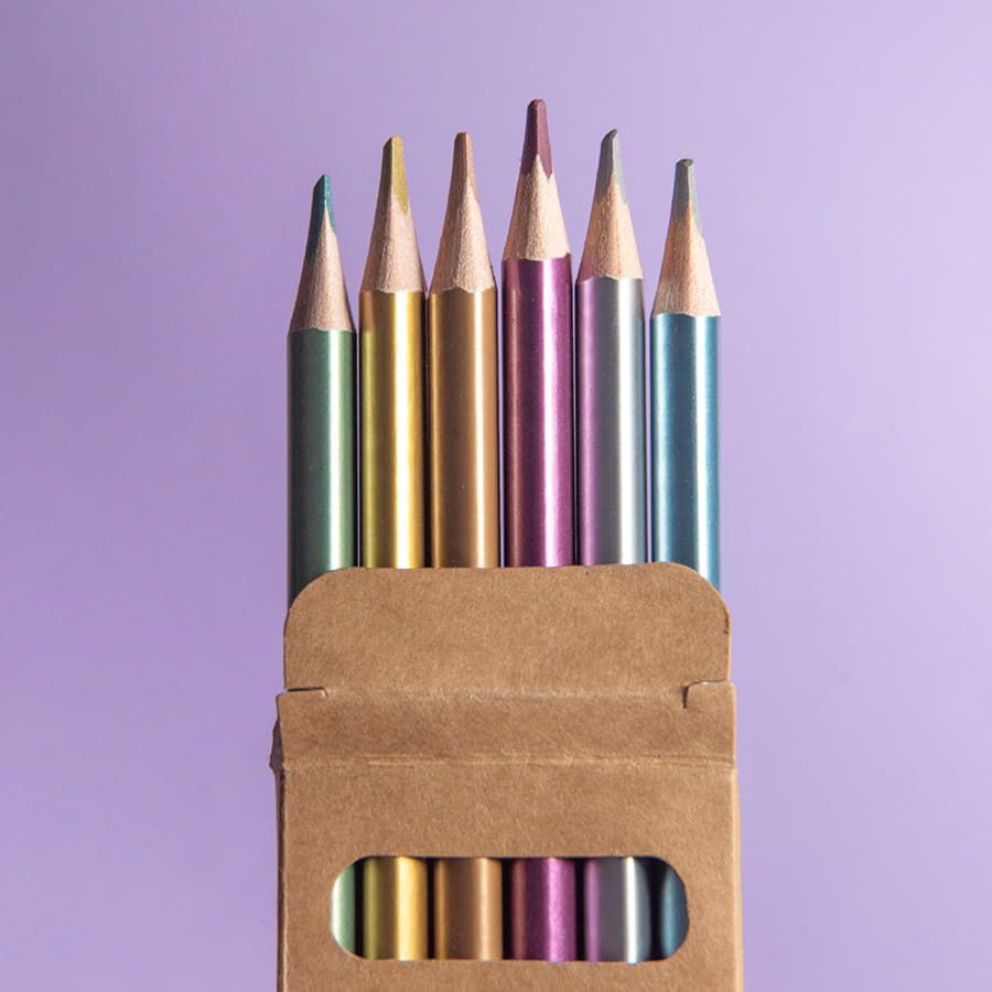 Цветные карандаши METALLIC, 6 цветов