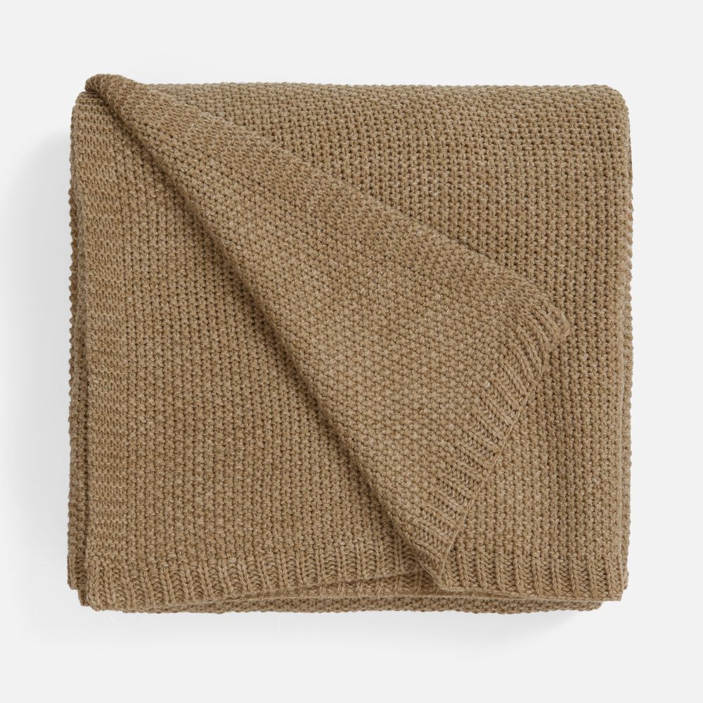 Плед Longview, коричнево-бежевый меланж