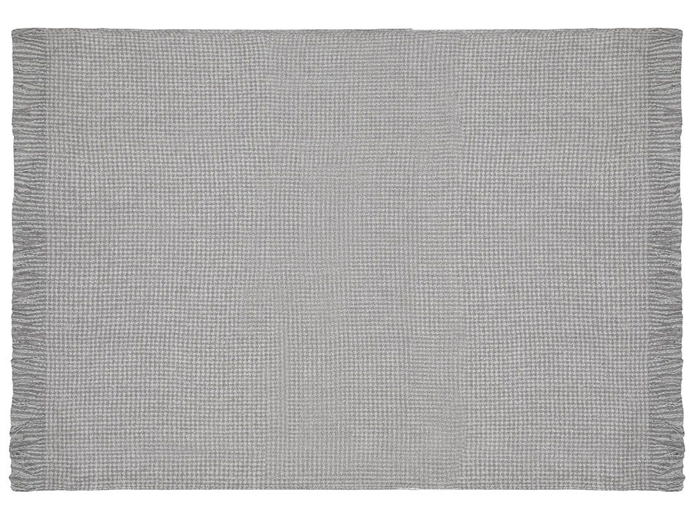 Акриловый плед Harp 130x180 см, белый/холодный серый