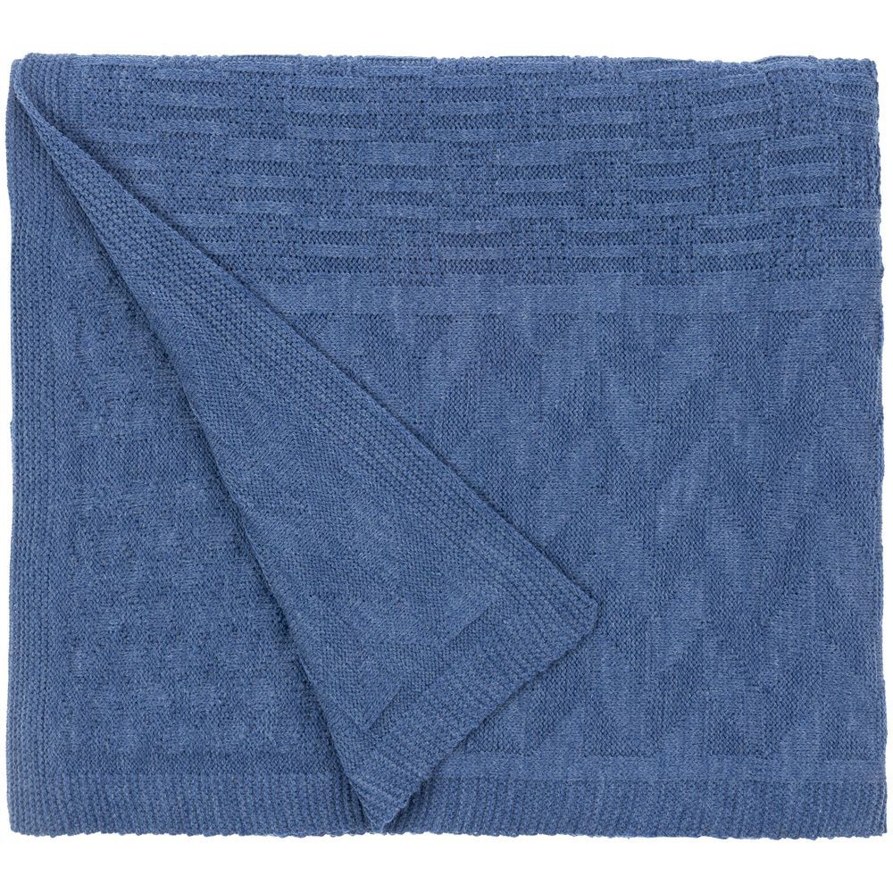 Плед Snippet, синий меланж (джинс)