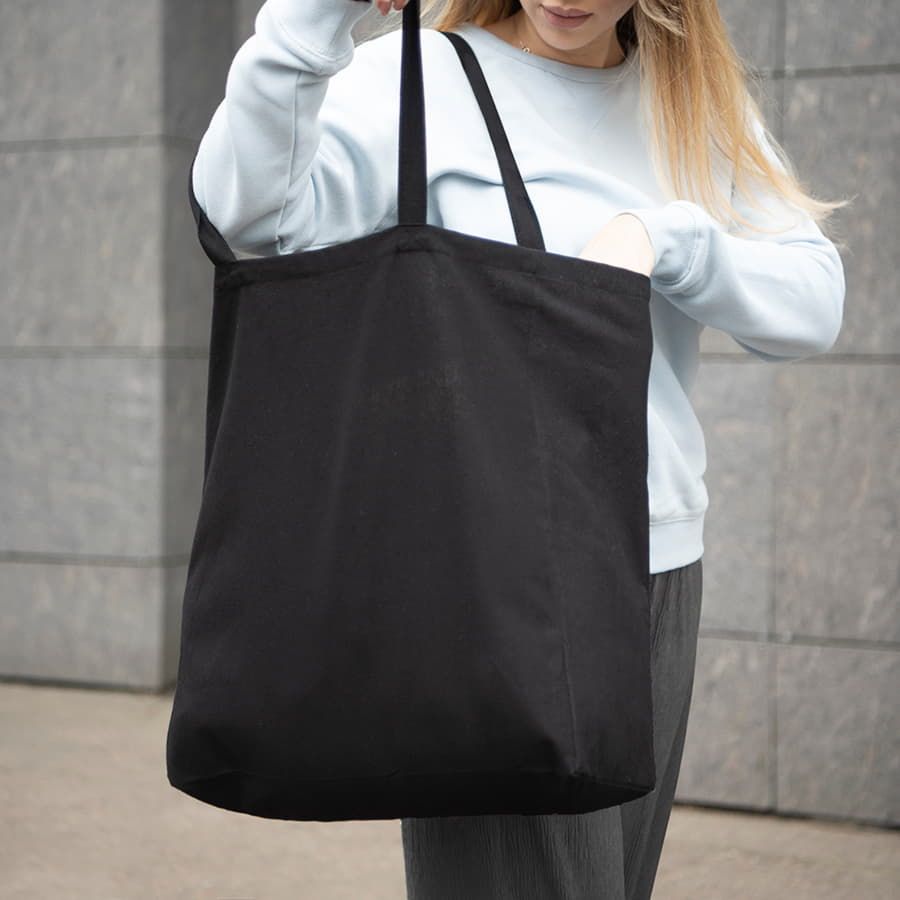 Большая сумка шоппер хлопковый MALL BIG 220, 42 x 45 x 14 см, длина ручек 64 х 2,5