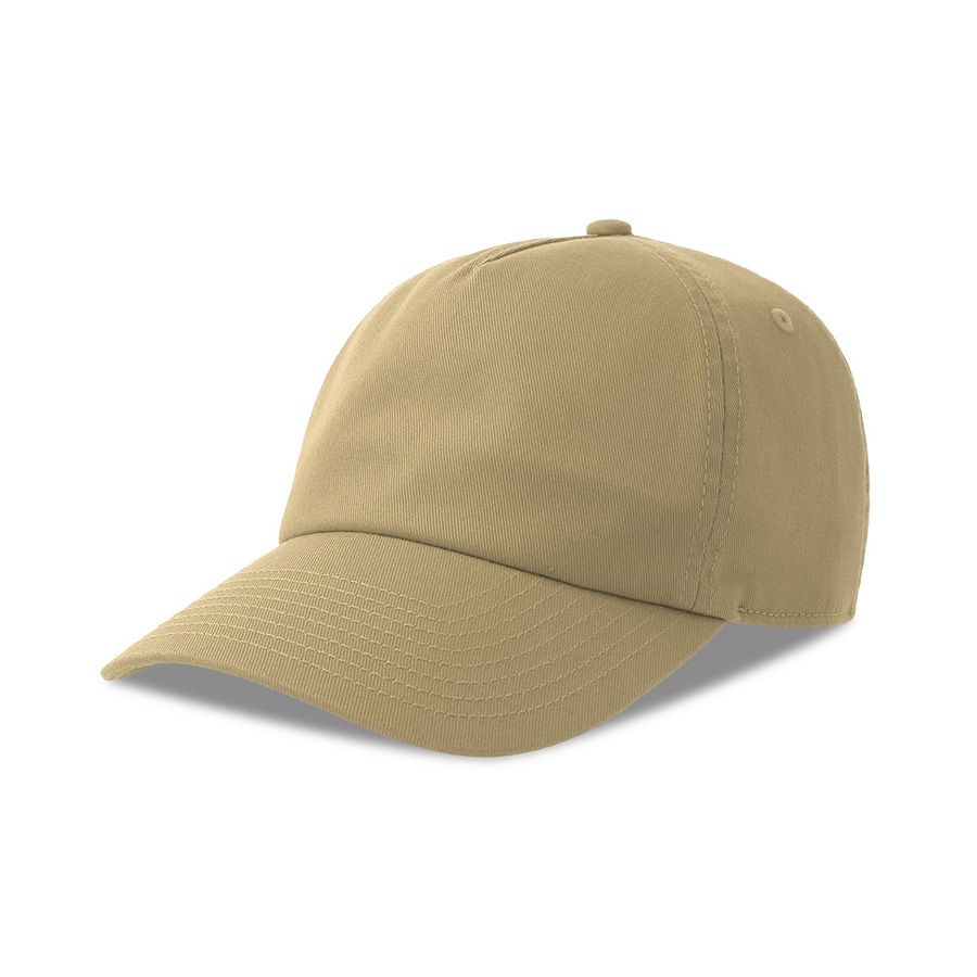 Бейсболка "DAD HAT-S FIVE", 5 клиньев, металлическая застежка, бежевый, 80% органический хлопок, 20% переработанный хлопок, 270 г/м2