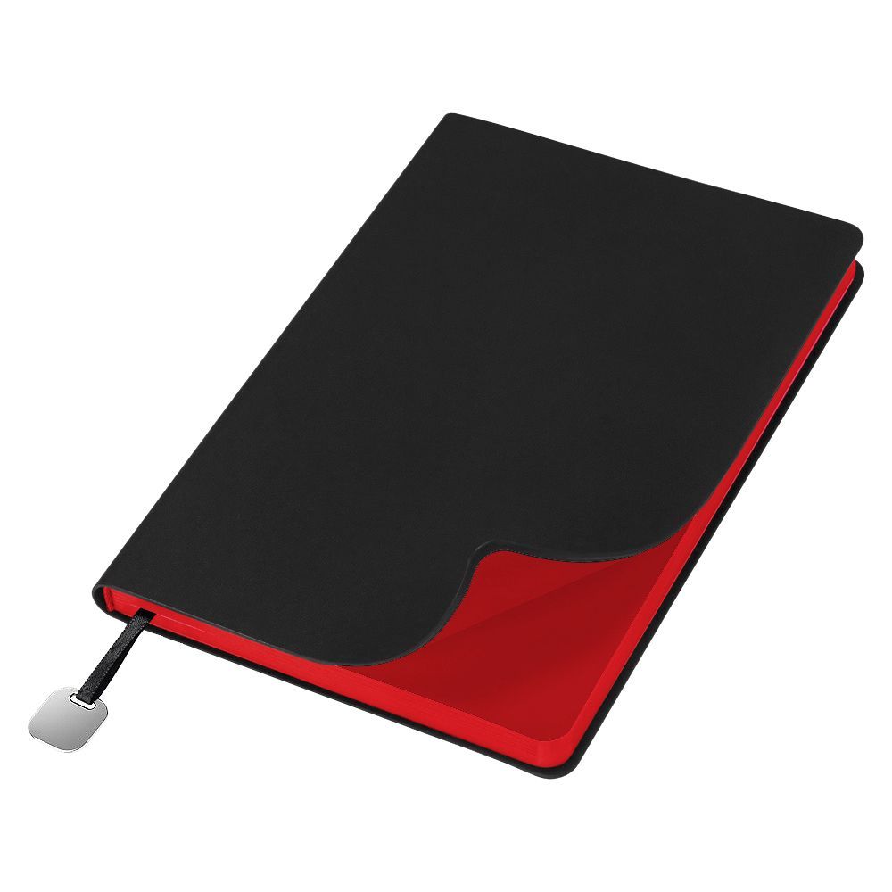 Ежедневник Flexy Latte Soft Touch Black Edition Color А5, черный/красный, недатированный