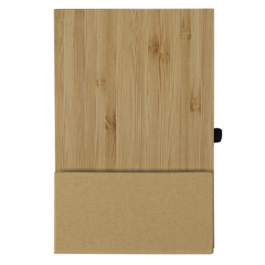 Блокнот BAMBOO, размер 10 х15,  с подставкой для телефона и набором стикеров 