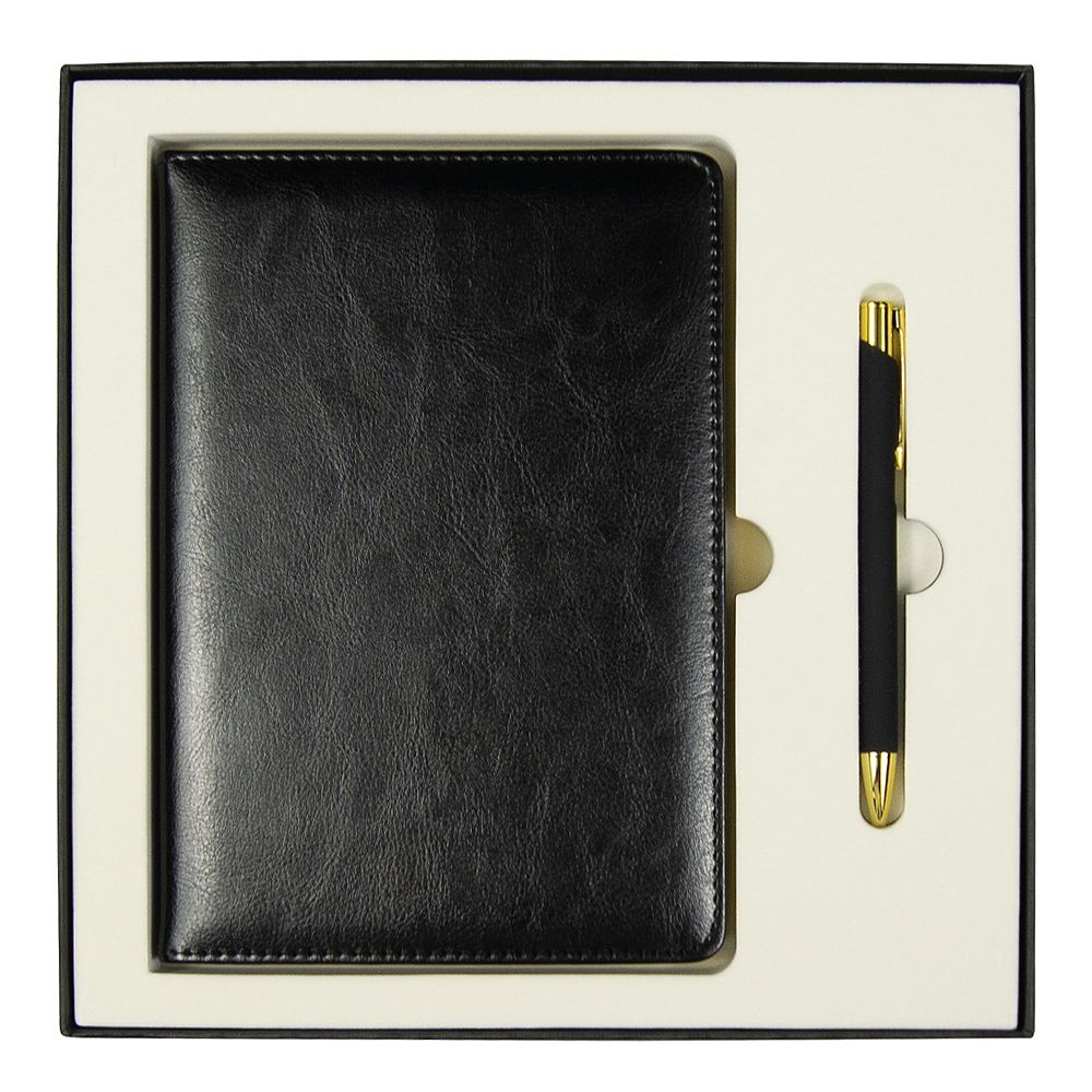 Набор подарочный Solution Duo (ежедневник City Nebraska, ручка Legend Soft Touch Mirror Gold)