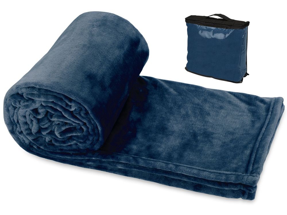 Плед «Тедди», темно-синий