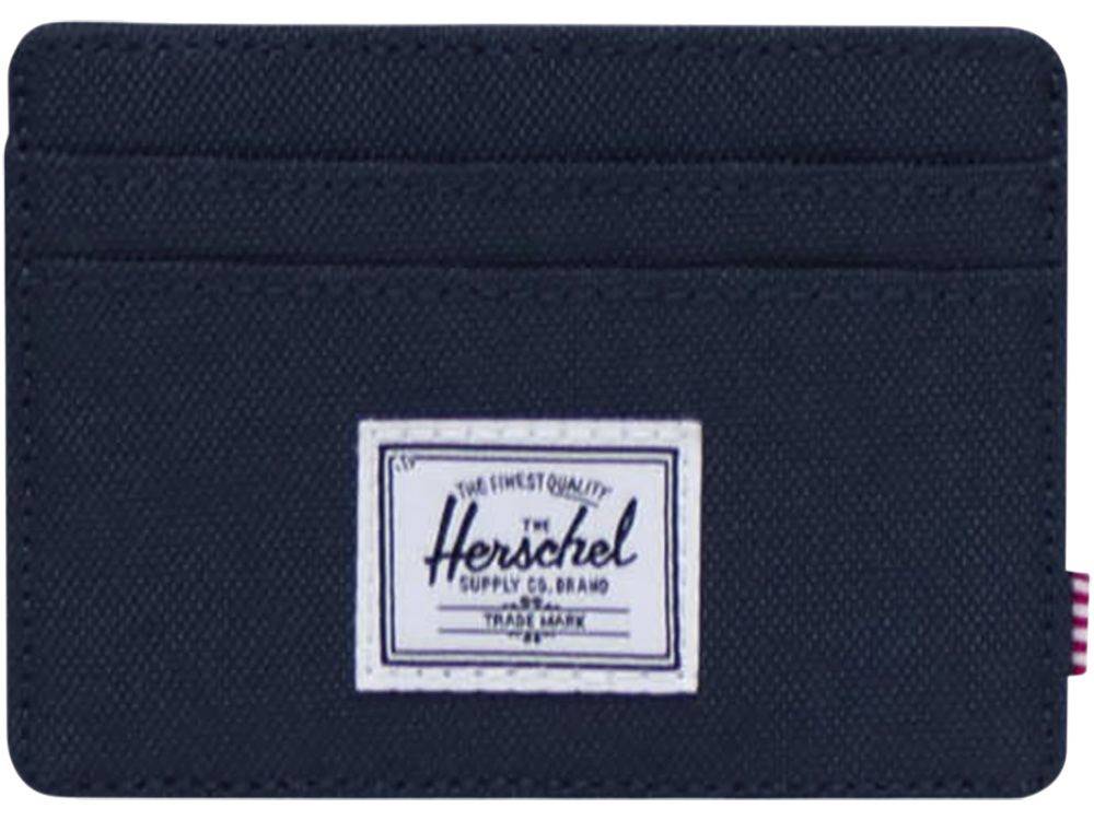 Herschel Charlie держатель для карт с RFID-защитой из переработанного материала - темно - синий navy