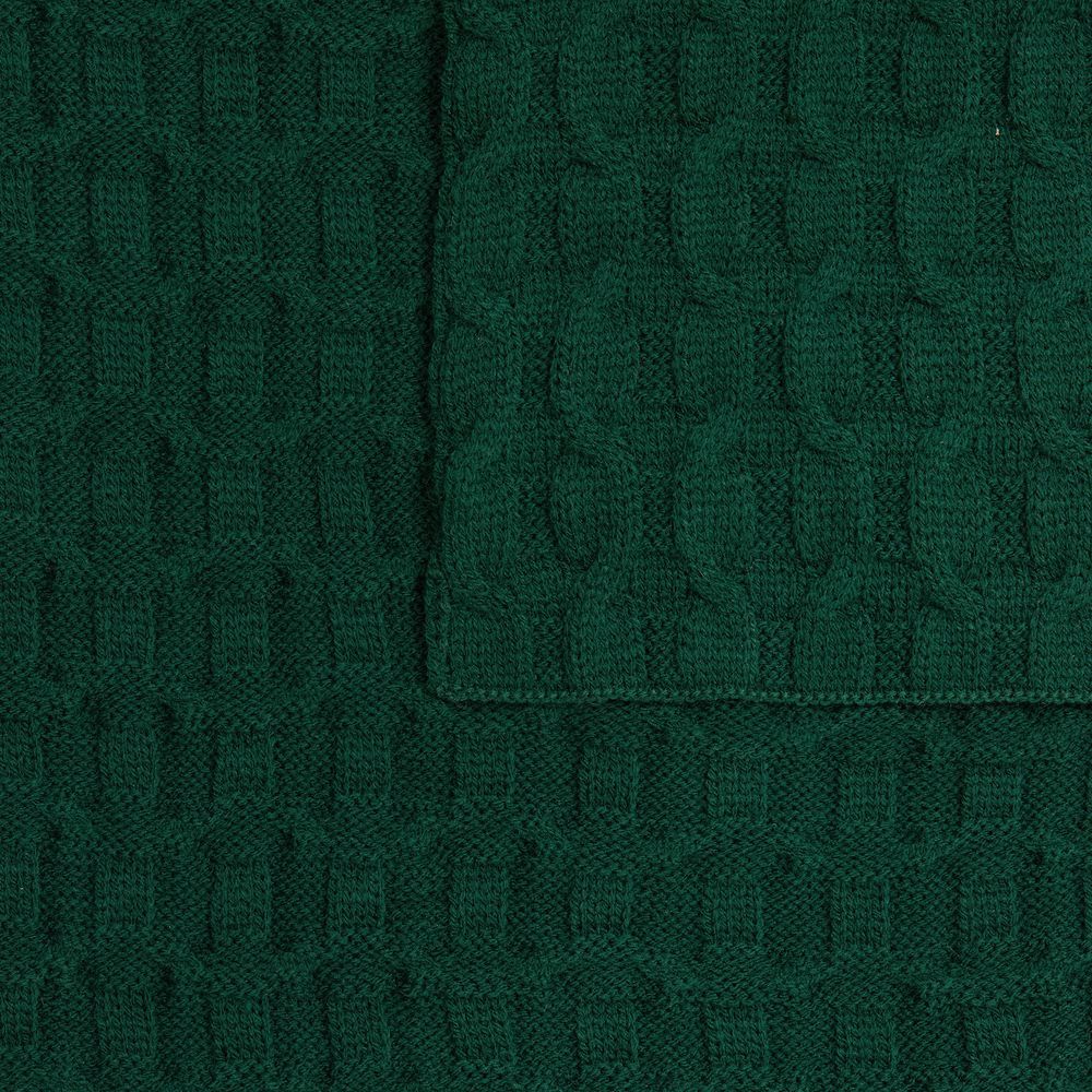 Плед Braidera, темно-зеленый (хвойный)