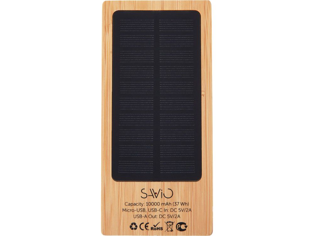 Внешний аккумулятор с подсветкой лого и солнечной панелью «Reedia S1», 10000 mAh