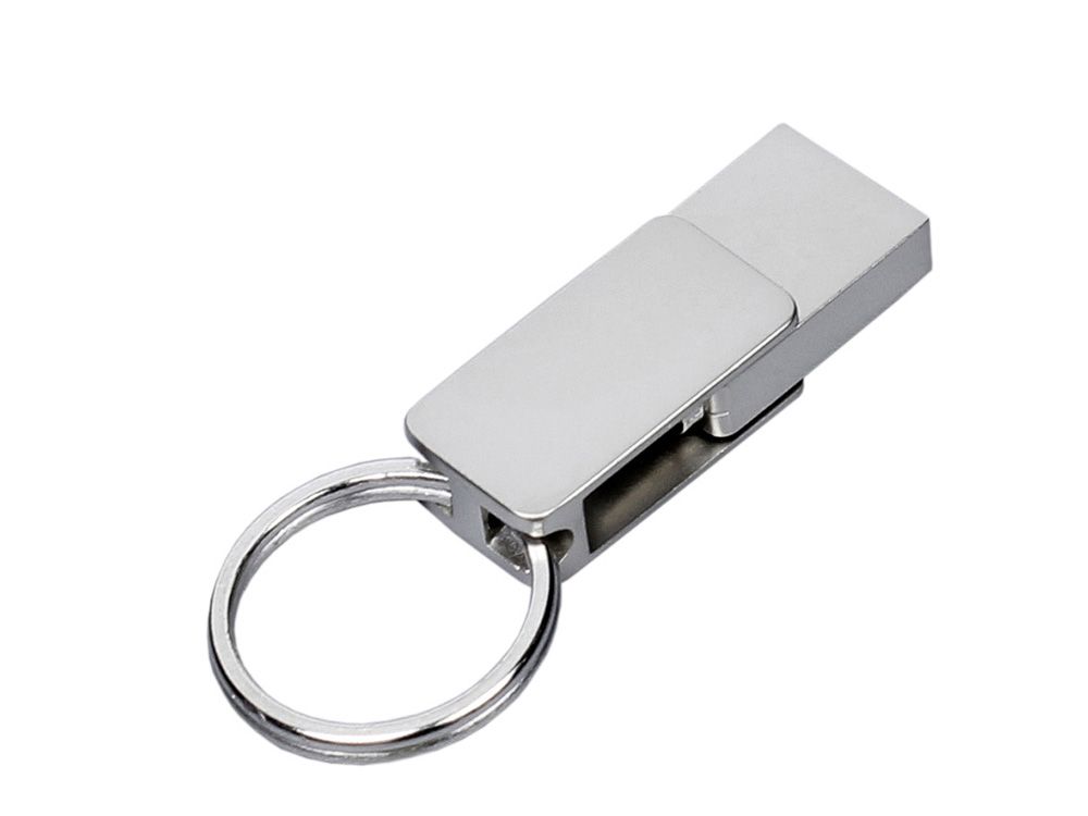 USB 3.0- флешка «Mercury» на 16 Гб с поворотным механизмом и дополнительным разъемом Type-C