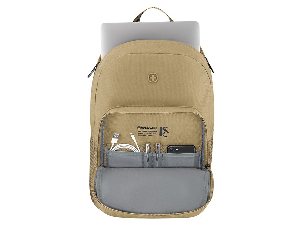 Рюкзак WENGER Crango 16", бежевый, переработанный ПЭТ/Полиэстер, 33х22х46 см, 27 л.