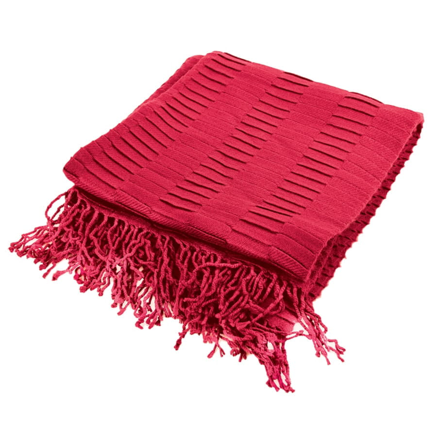 Плед "Wave"; красный; акрил 100%; 180гр/м2; 130*150 см