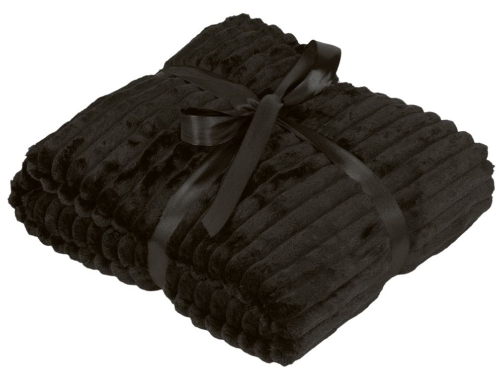 Плед Wave флисовый, черный