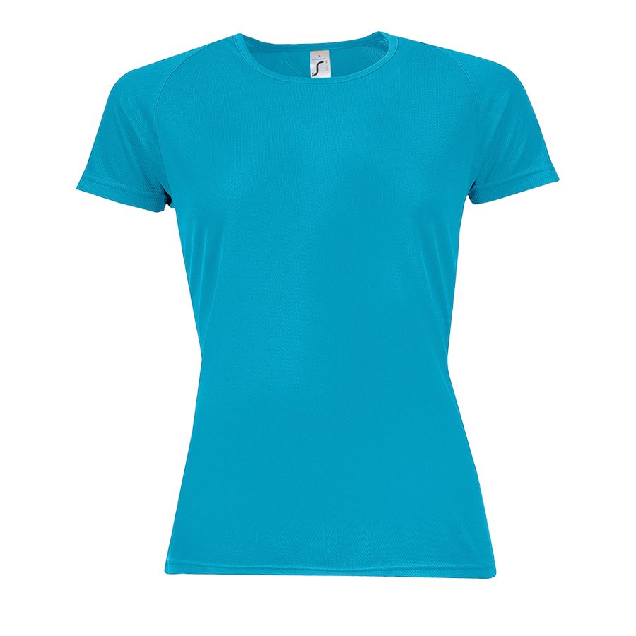 Футболка "Sporty women", аква_XS, 100% п/э, 140 г/м2