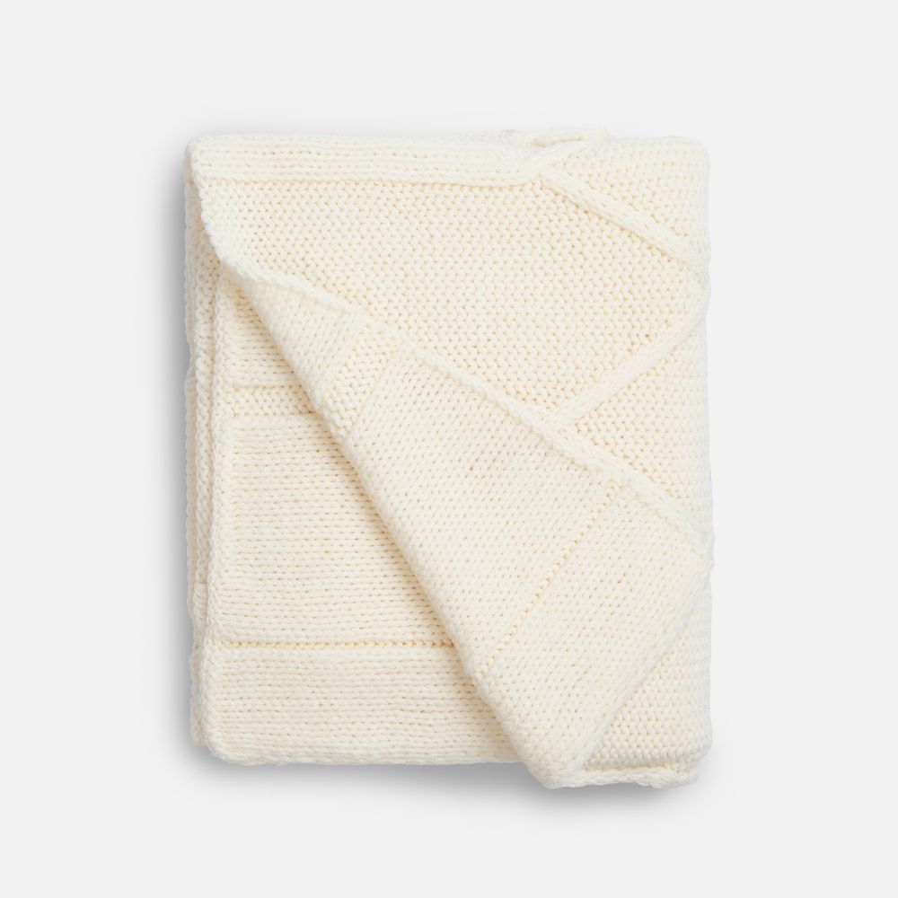 Плед Curve Verve, молочно-белый