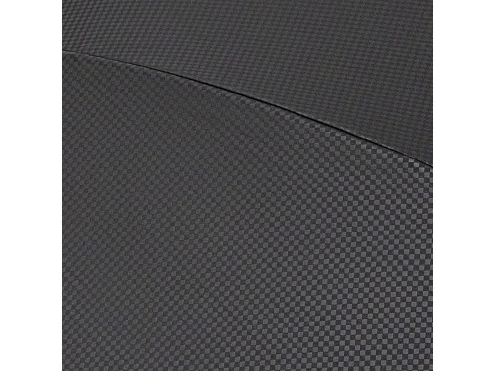 Зонт-трость 7915 Carbon» с куполом из переработанного пластика, полуавтомат, черный
