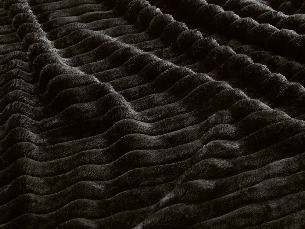 Плед Wave флисовый, черный