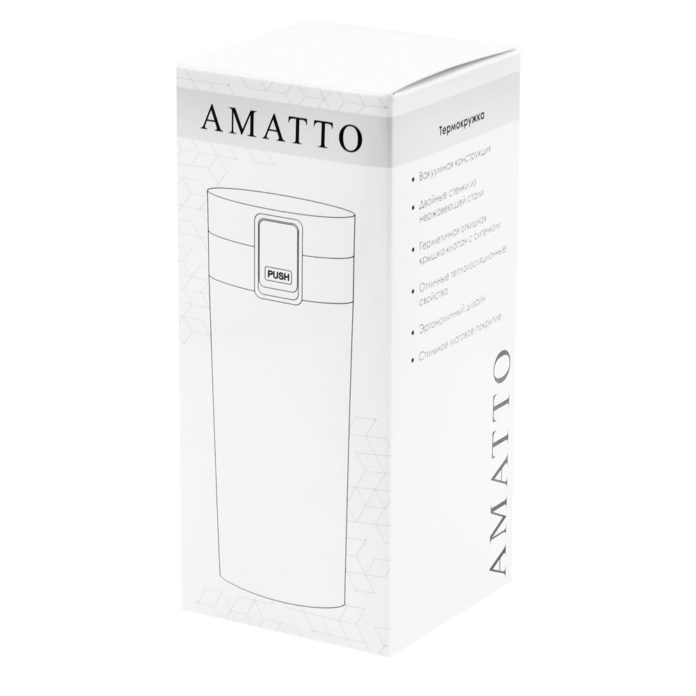 Термокружка Amatto, черного цвета