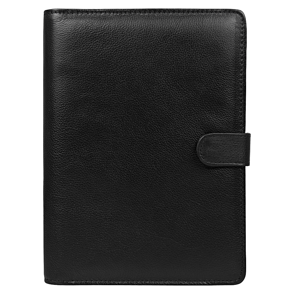 Ежедневник в суперобложке Country Leather Sky A5+ из нат. кожи, черный, недатированный, с магнитным клапаном