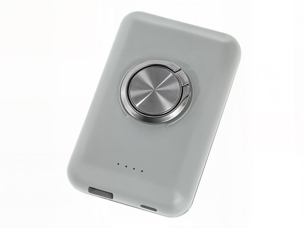 Магнитный беспроводной внешний аккумулятор "MagnetIQ", 5000 mah, 10 W, серый Cool gray 7C