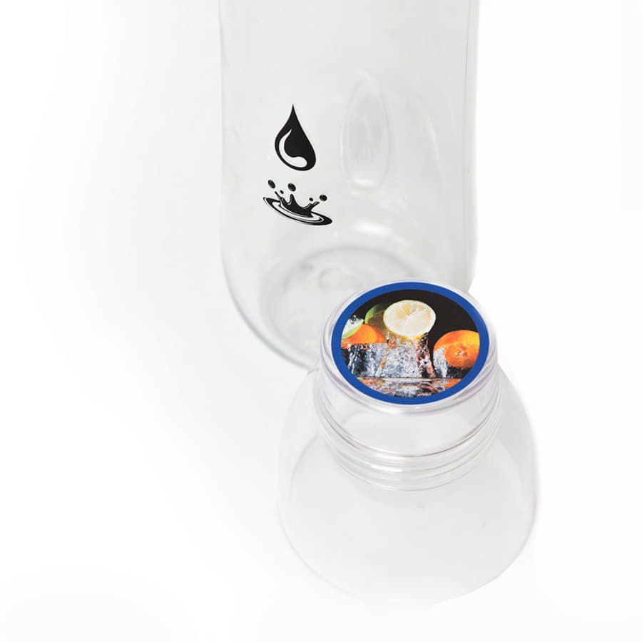 Бутылка для воды FIT, 700 мл; 24,5х7,4см, прозрачный с серым, пластик rPET