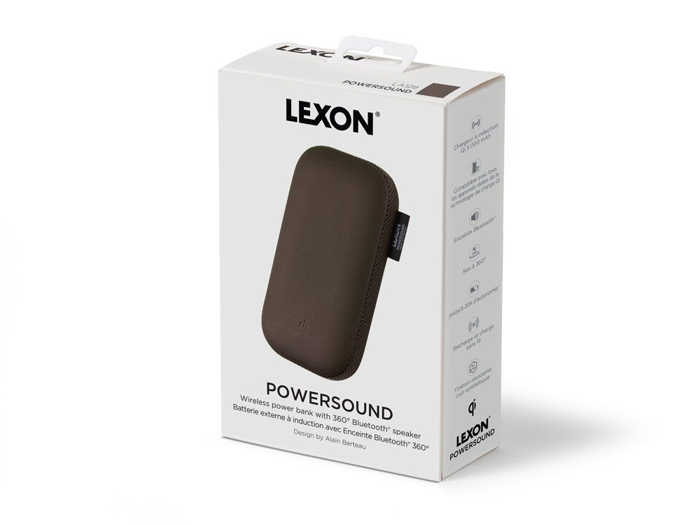 Внешний аккумулятор с беспроводной колонкой Powersound, черный