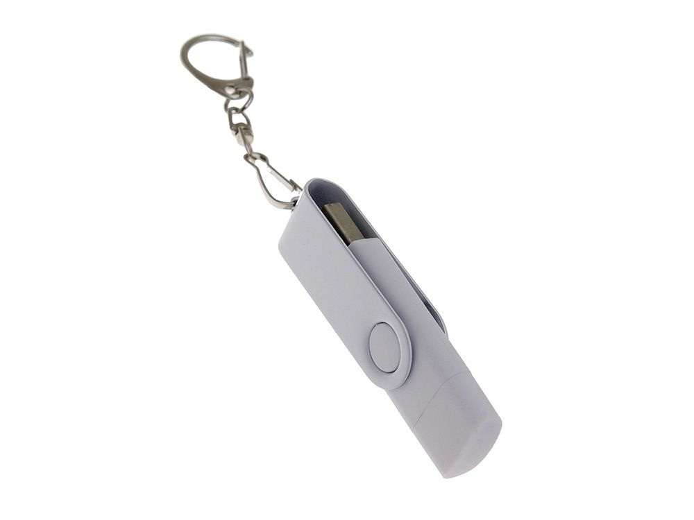 USB 3.0- флешка на 16 Гб с поворотным механизмом и дополнительным разъемом Type-C
