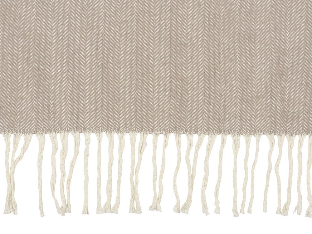 Плед "Ёлочка" 150х180 см. ПРЕМИУМ (бежевый однотонное)