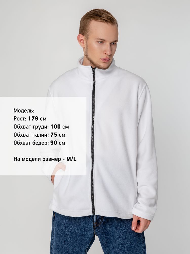 Куртка флисовая унисекс Manakin, белая, размер XS/S