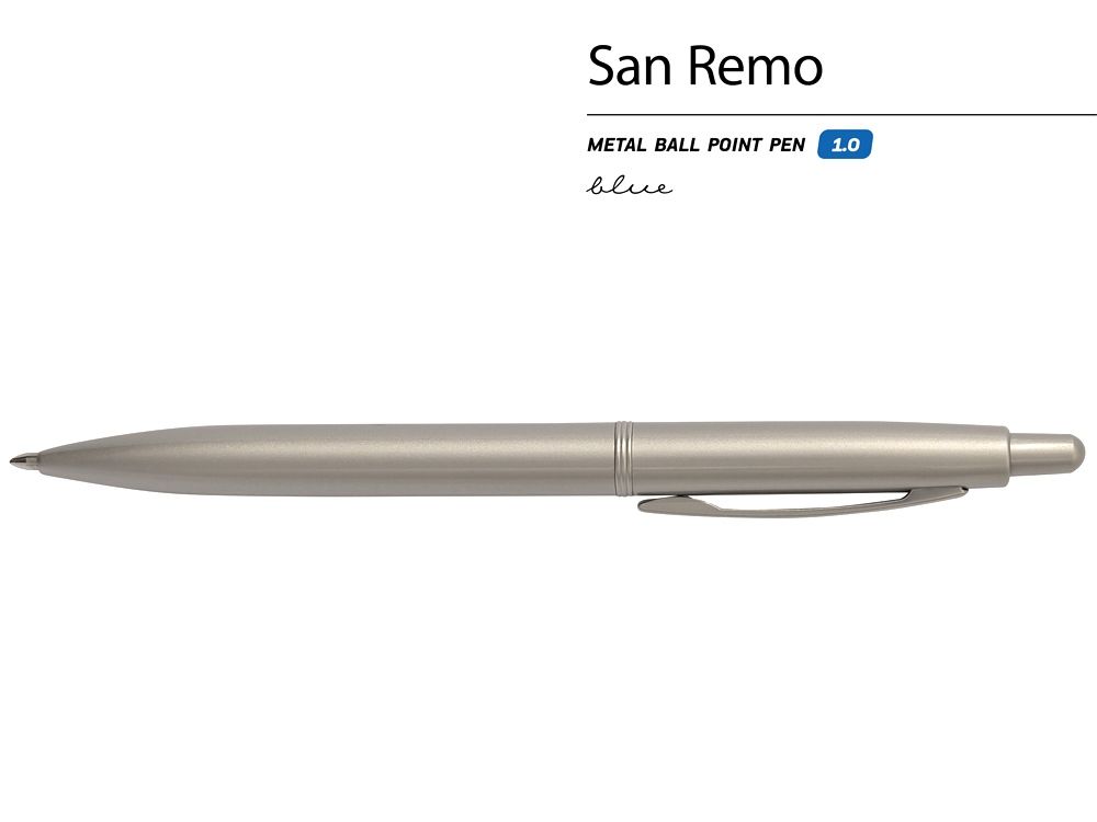 Ручка металлическая шариковая "San Remo", шампань